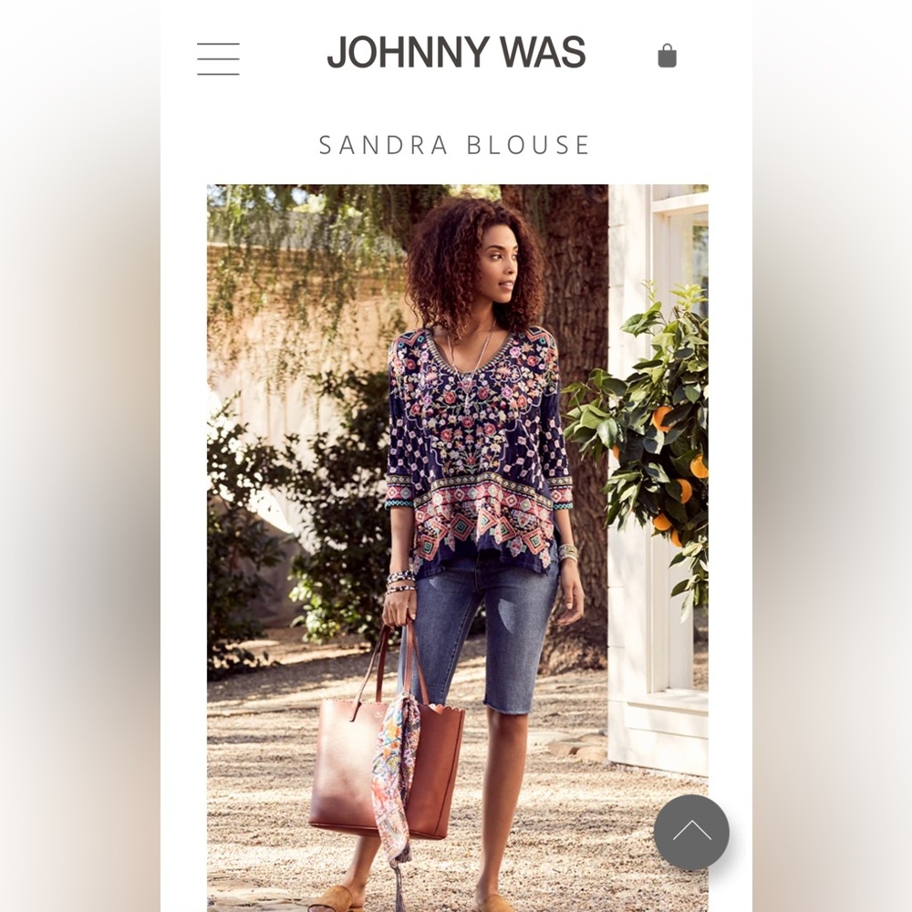 Johnny Was Sandra Blouse XL EUC